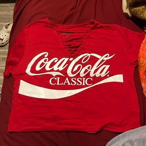 Coca Cola Red Crop Top Small Shirt